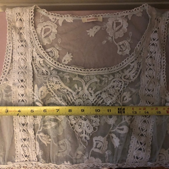 Sundance romantic lace overlay dress. size 12 - Picture 7 of 7